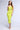 Side View Pretty Lady Pleather Midi Dress With Cut Out In Lime