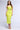 Back View Pretty Lady Pleather Midi Dress With Cut Out In Lime