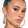 Front View Pretty Picture Rhinestone Hoops