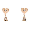 Side View Pretty Thoughts Embellished Heart Dangle Earrings