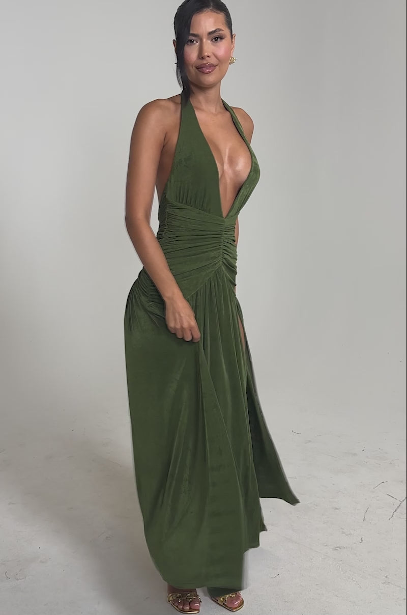 green ivy dress Kimberly Dress in Green Small