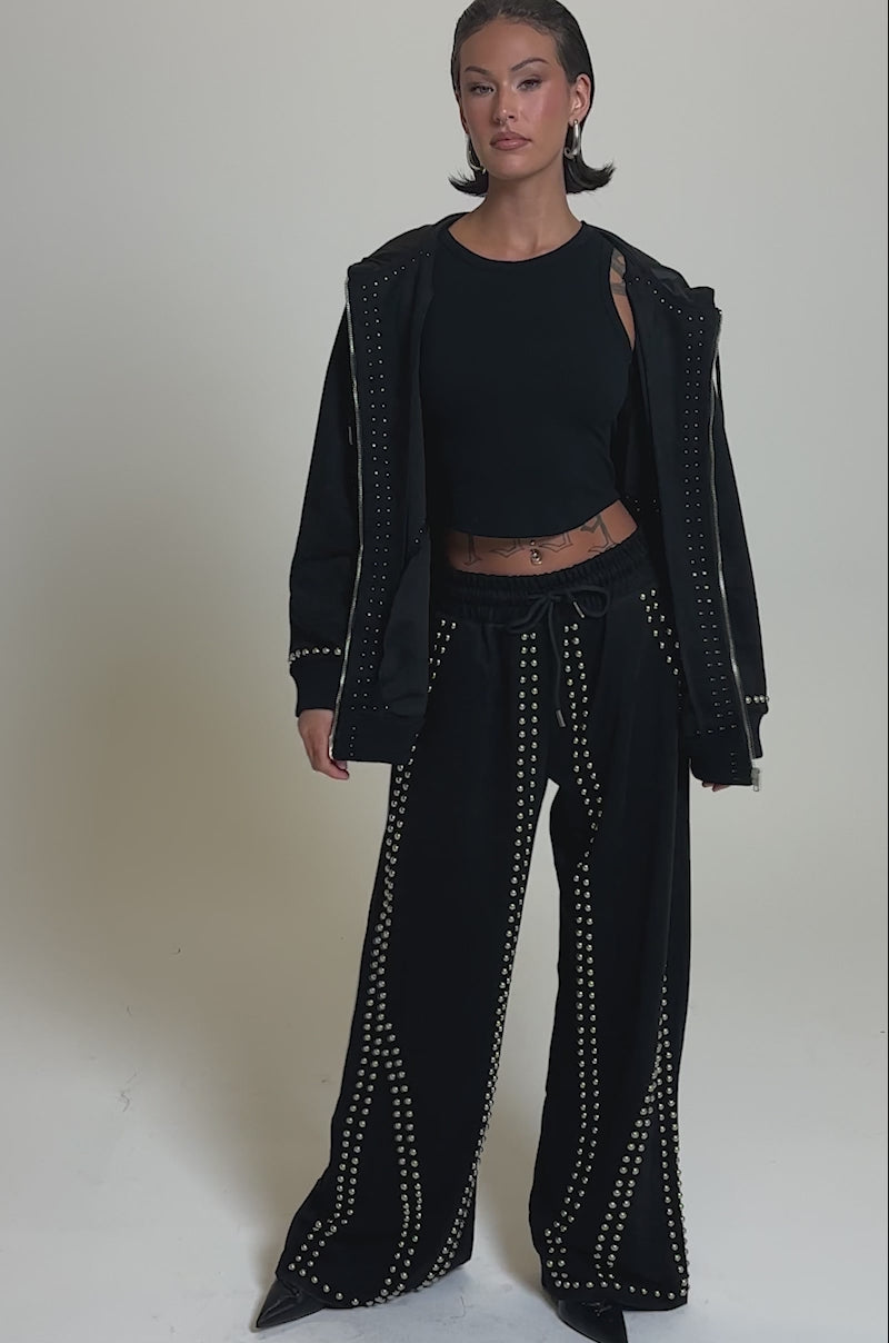 ジャケット・アウター AKIRANAKA Solidpullovertsleevepullover ASHLEY STUDDED ZIP UP SWEATSHIRT – AKIRA