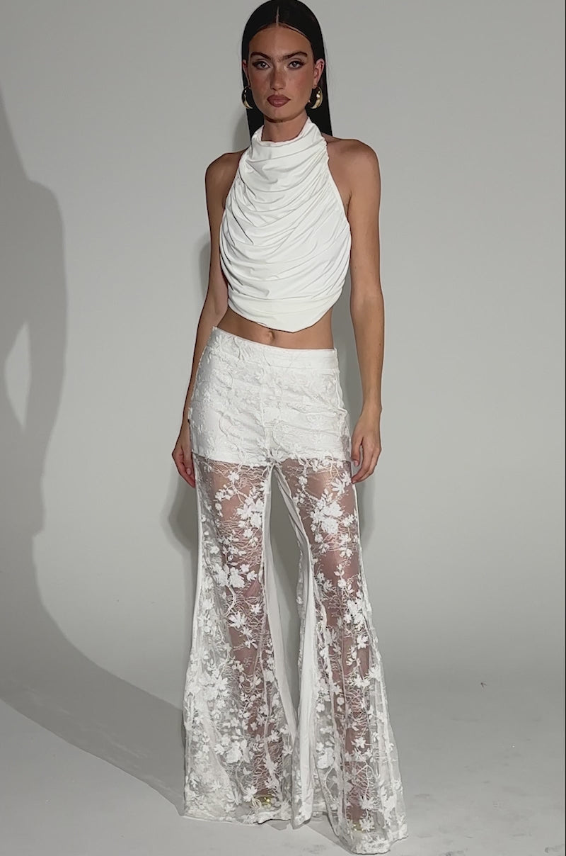 UP NEXT LACE PANT IN WHITE – AKIRA