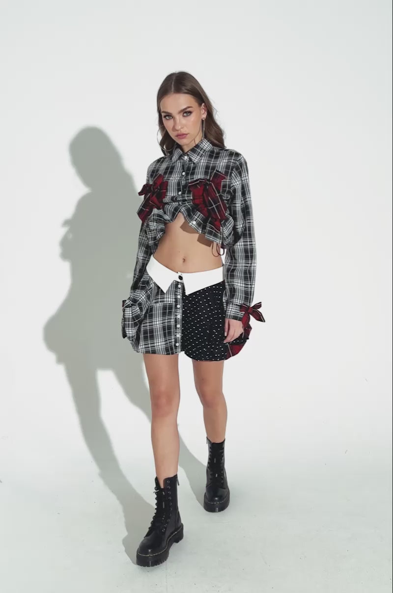 HAILEY PLAID MINI SKIRT