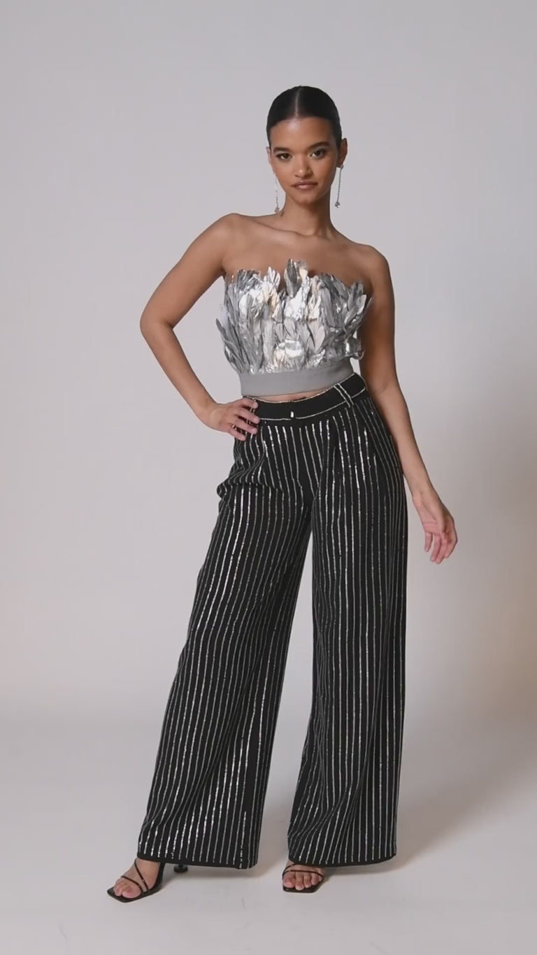 FLY AWAY FEATHER TUBE TOP  AKIRA