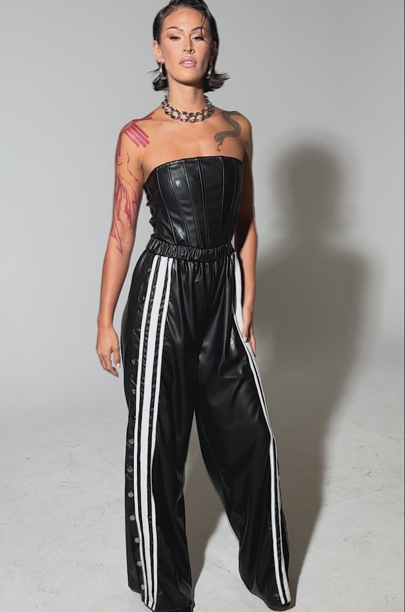 SEE YOU NEXT YEAR PU JUMPSUIT – AKIRA