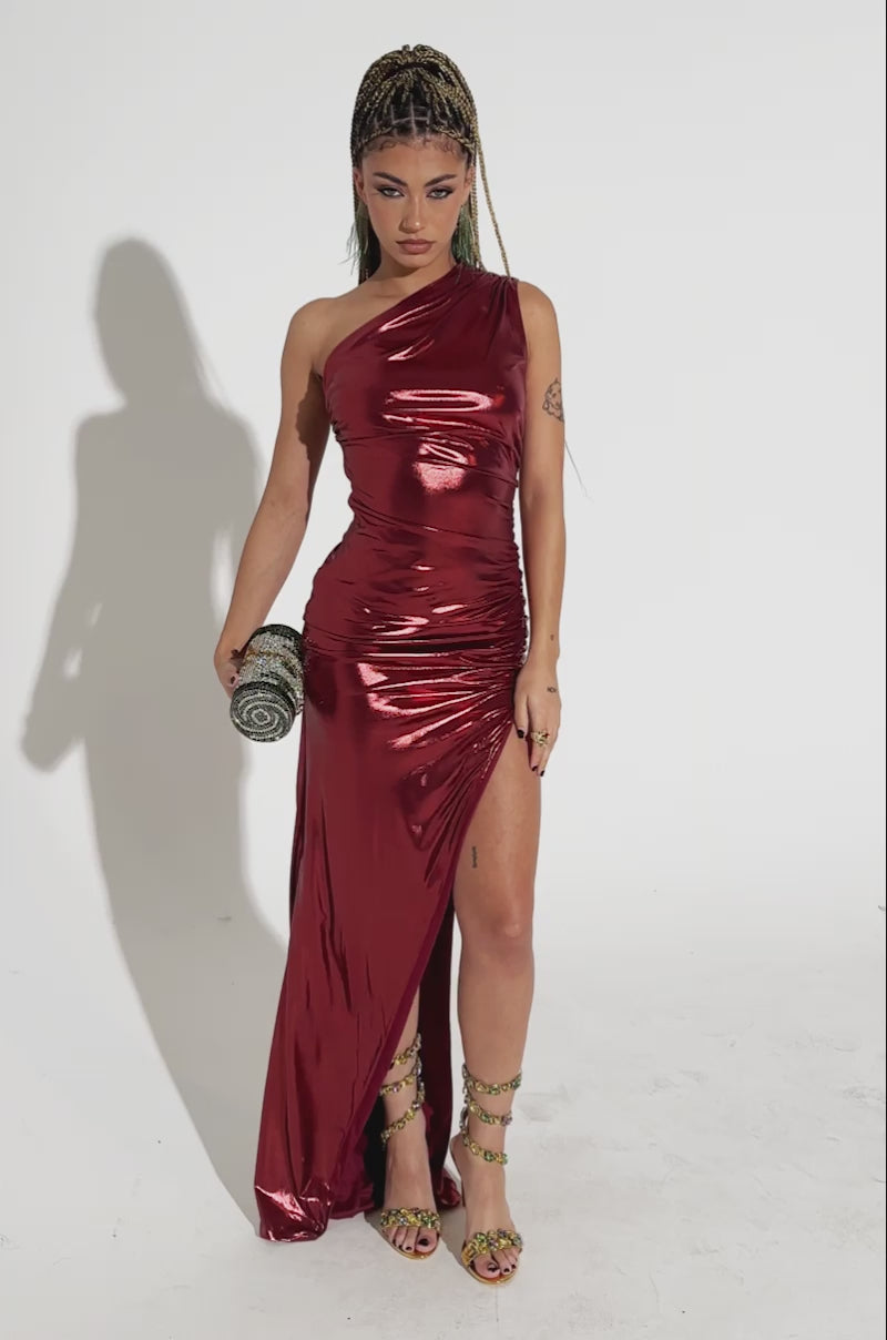 WHAT ABOUT IT METALLIC MAXI DRESS – AKIRA