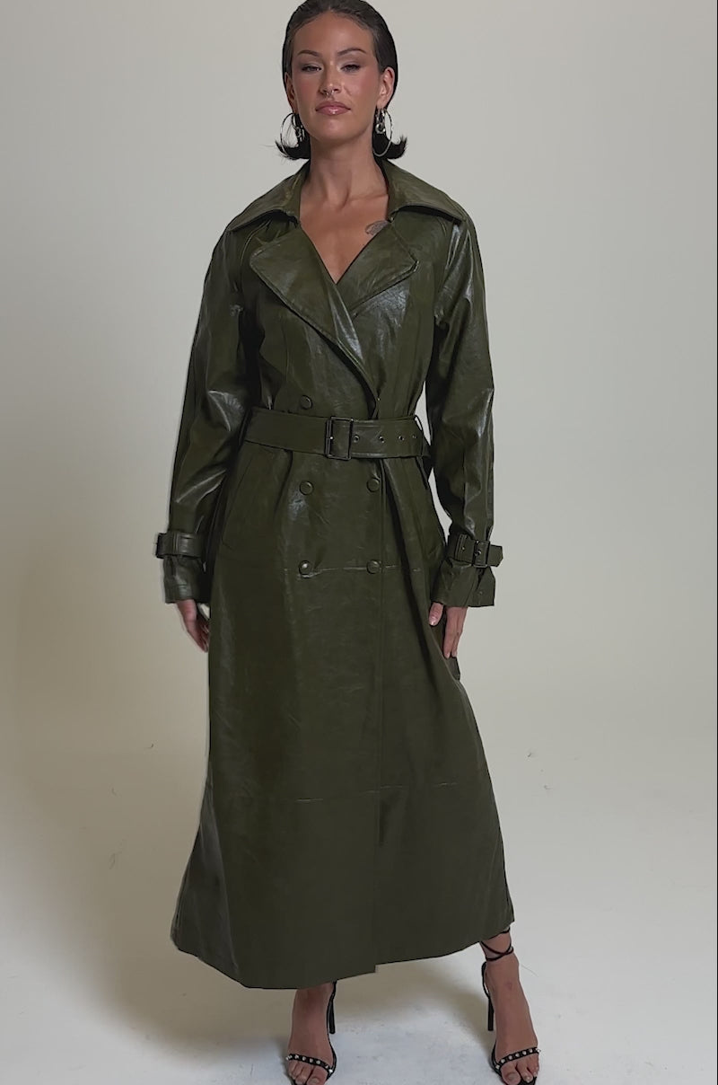 GEMINI EVERYDAY TRENCH IN OLIVE – AKIRA