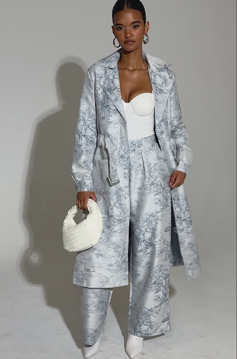 BOOKED N BUSY JACQUARD TRENCH – AKIRA