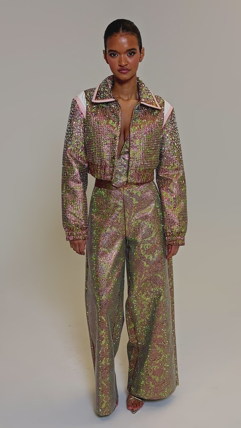 TIME AND TIME AGAIN RHINESTONE BOMBER – AKIRA