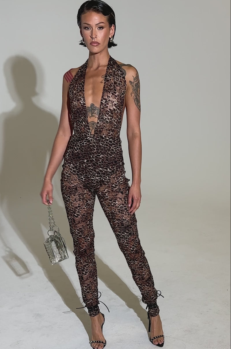 NICKLAS LEOPARD AND LACE JUMPSUIT – AKIRA