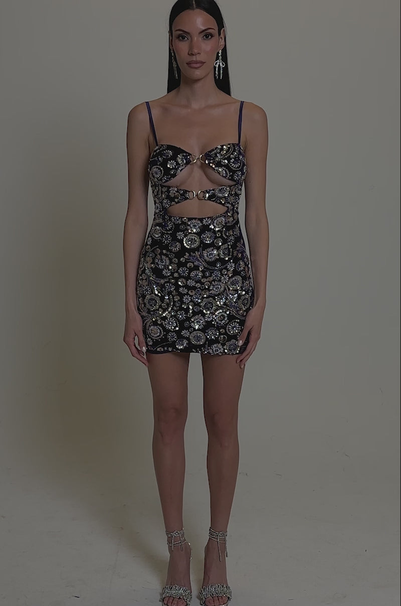 white christmas dresses Ava Presley 29165 Beaded One Shoulder Mini Dress