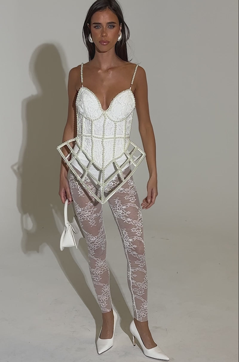 【CLANE】W FACE A LINE BUSTIER ZAINA | Feather Bustier – LAMARQUE