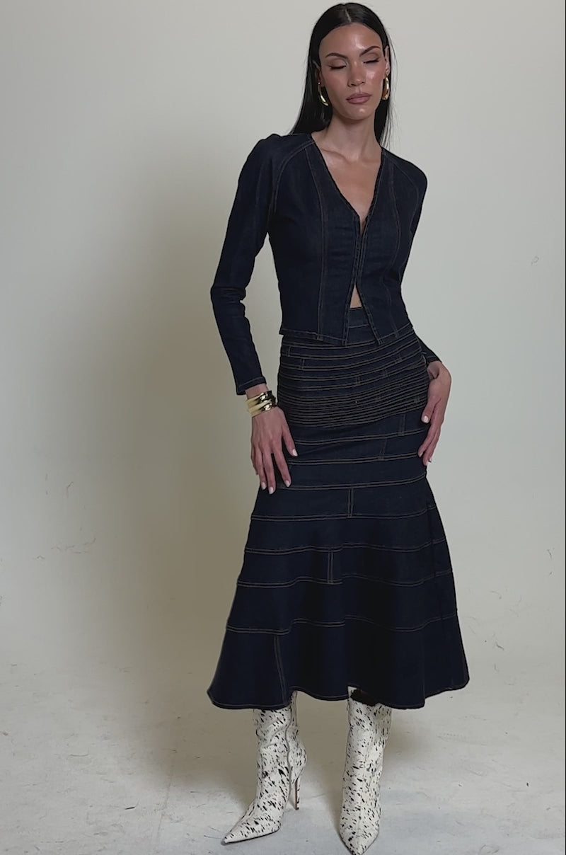 ALL ABOUT THAT DENIM MAXI SKIRT – AKIRA