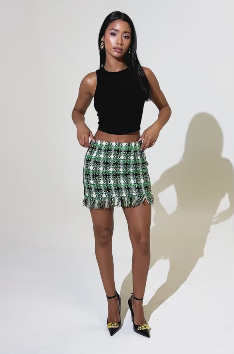 GEORGIA TWEED MINI SKIRT – AKIRA