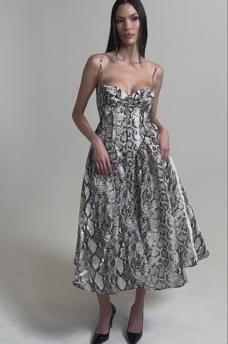 AKIRA Snake Babe Maxi Dress