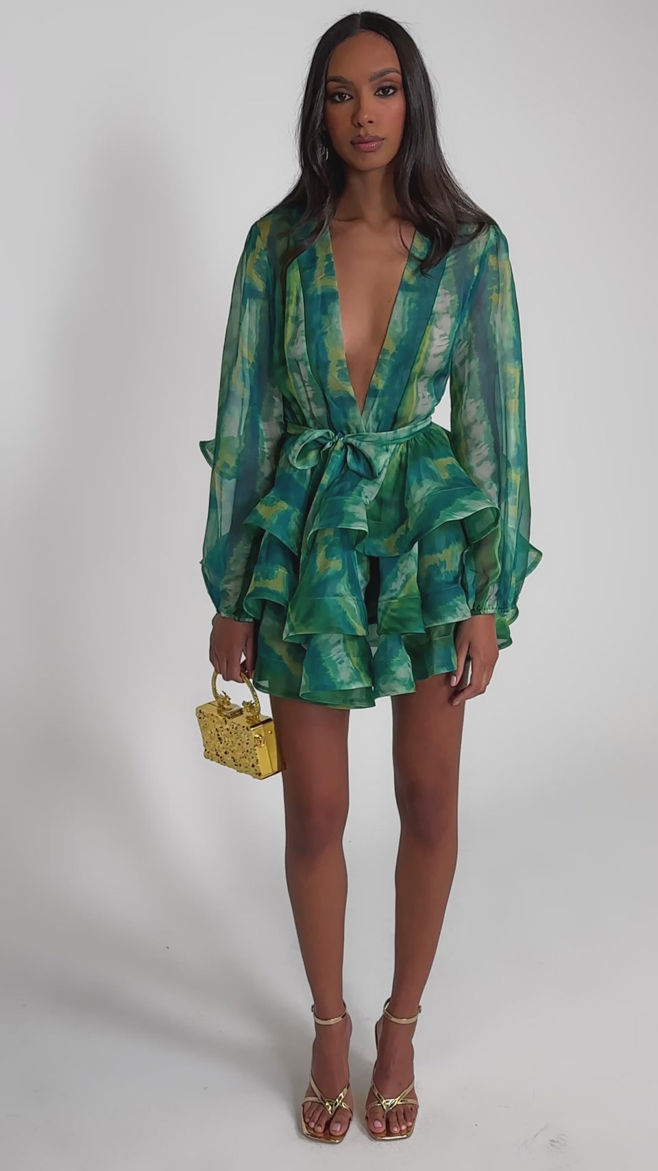SEA BREEZE RUFFLE MINI DRESS – AKIRA