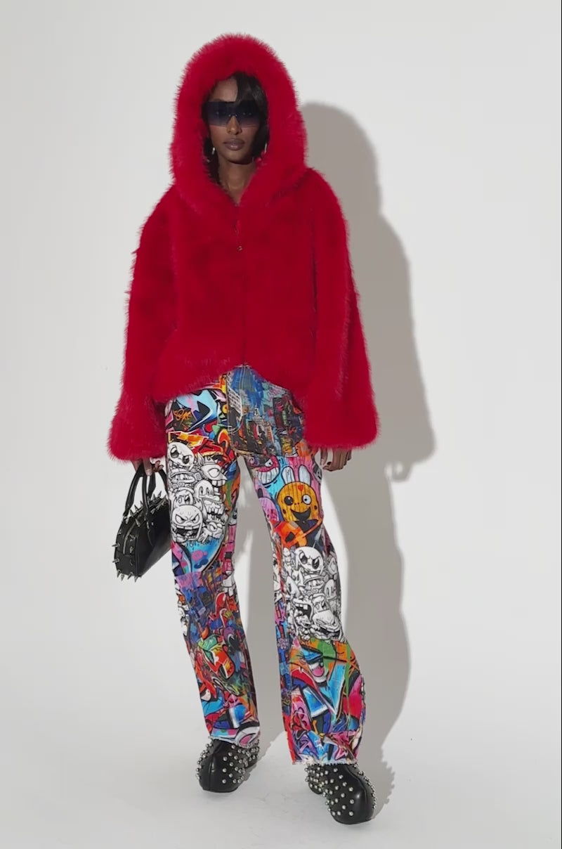 LOOK AT ME NOW HOODED FUR BOMBER – AKIRA