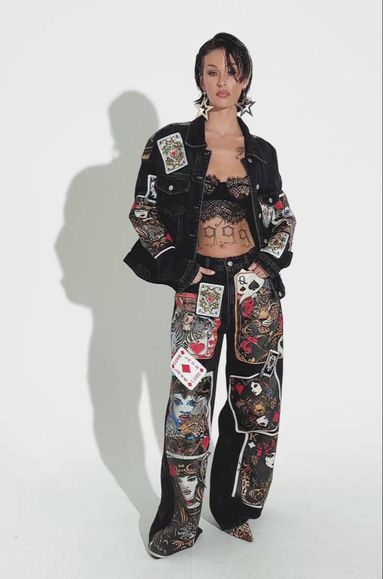 Alice & The Queen of Hearts Bomber Jacket main image 1