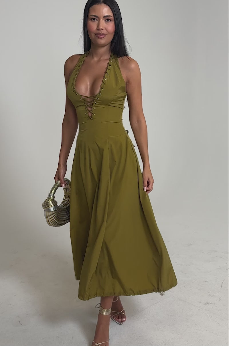 SOMETHING LIGHT NYLON MAXI DRESS – AKIRA