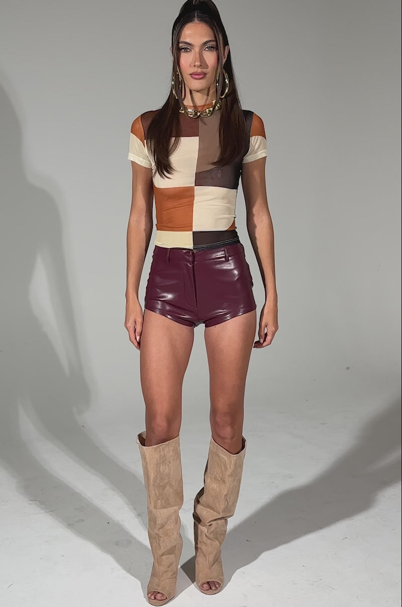 OH HOT DAMN FAUX LEATHER HOT SHORT – AKIRA