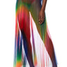 Front View Pride Effect Pleated Maxi Skirt