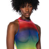 Front View Pride Effect Sleeveless Bodysuit