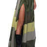 Front View Prime Time Cargo Patchwork Maxi Skirt