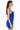 Back View Primrose Strapless Embellished Feather Mini Dress In Blue