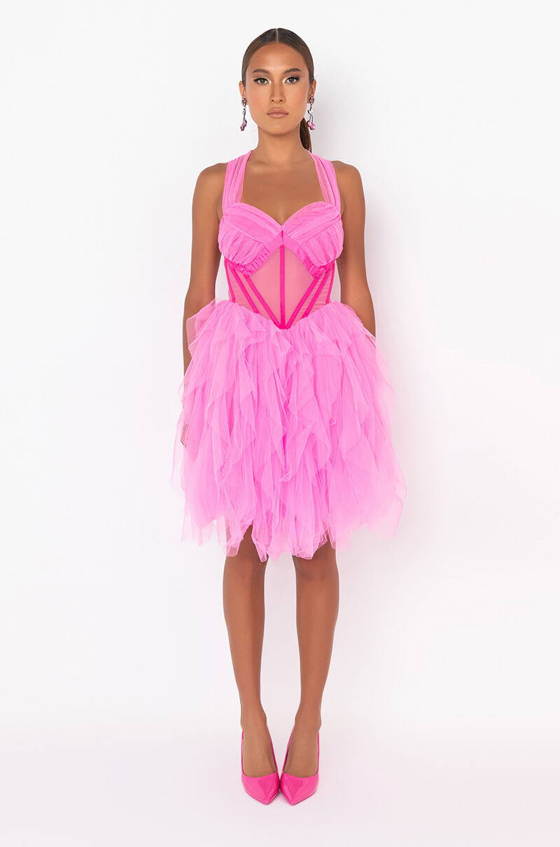 Full View Princess Ish Tulle Mini Dress