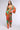 Front View Princess Orange Printed Wide Leg Jumpsuit