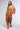Side View Princess Orange Printed Wide Leg Jumpsuit