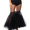 Front View Princess Vibes Tulle Maxi Skirt In Black