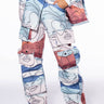 Front View Printed Cargo Joggers