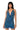 Front View Proceed With Caution Rhinestone Halter Neck Dress