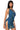 Side View Proceed With Caution Rhinestone Halter Neck Dress