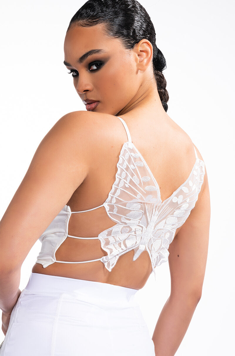 PROTECT MY PEACE CROPPED SATIN COWL NECK TANK WITH APPLIQUE view 0
