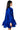 Full View Puff Sleeve Drop Waist Mini Dress In Royal Blue