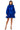 Side View Puff Sleeve Drop Waist Mini Dress Royal Blue