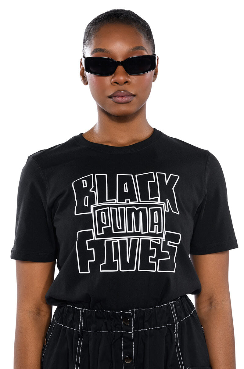 Front View Puma Black Fives Barnstorming Tee