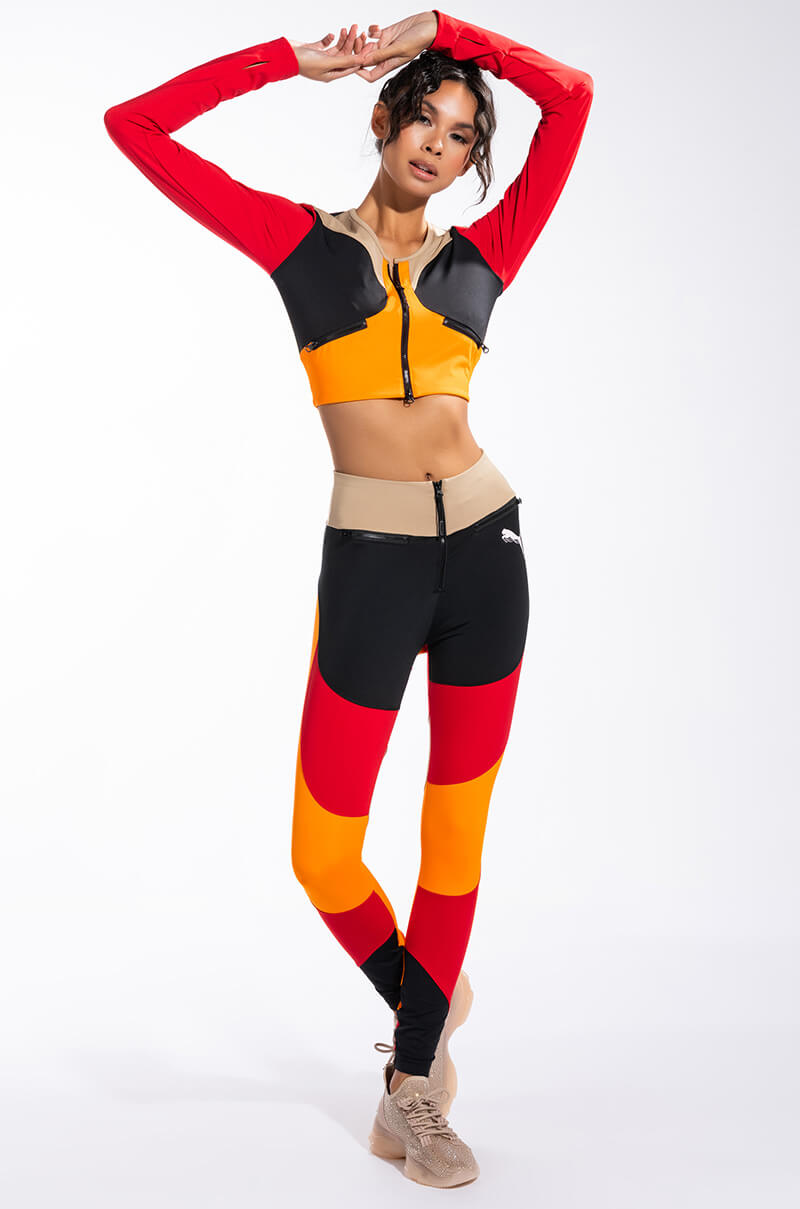 Side View Puma Multi Color Unity Crop Top