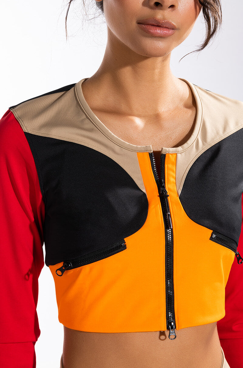 Extra View Puma Multi Color Unity Crop Top