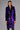 Back View Purple Majesty Large Sequin Trench Jacket