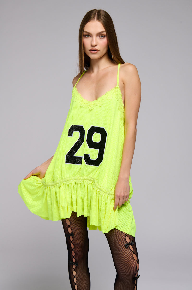Front View Put Me In Coach Jersey Mini Dress 0