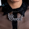 Front View Queen Bee Leather Choker