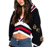 Front View Queen Of Hearts Hooded Sweater