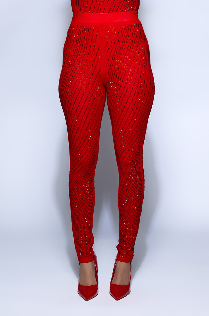 Detail View Queen Of Love Rhinestone Legging