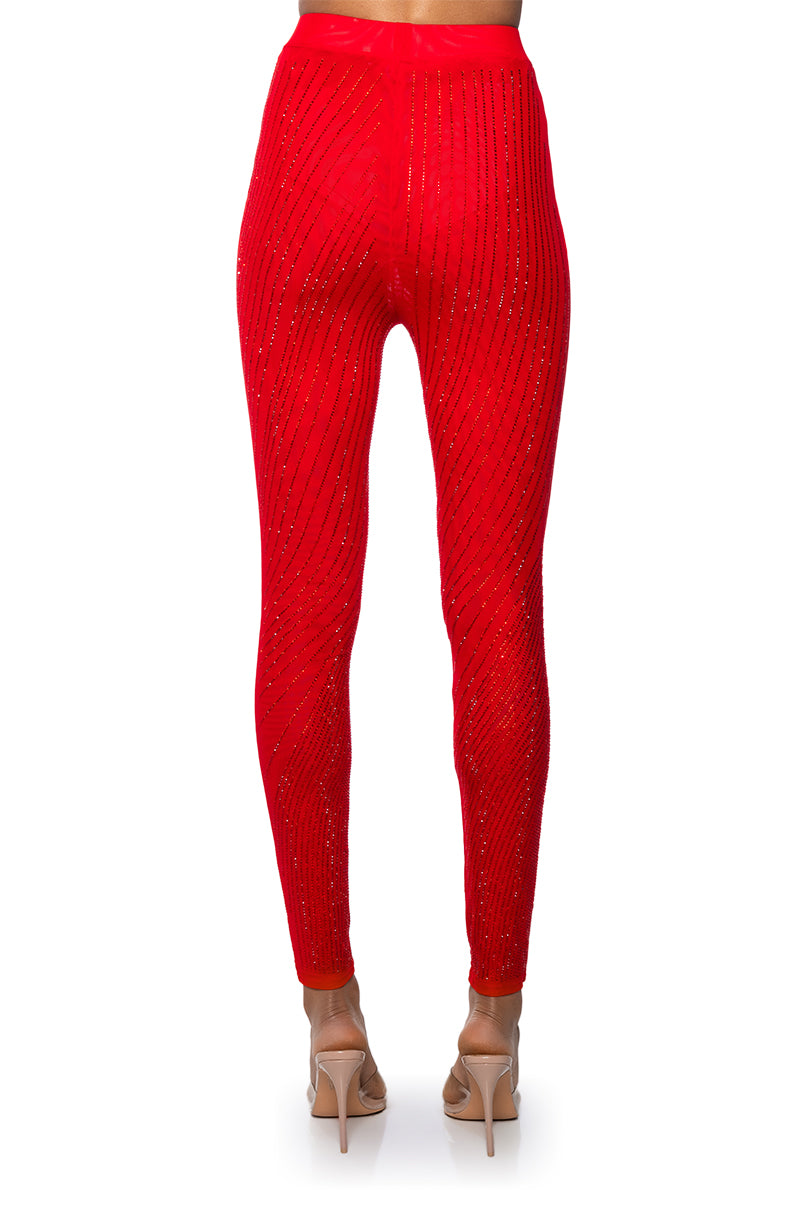 Full View Queen Of Love Rhinestone Legging