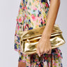 Front View Queen Shi Metallic Clutch