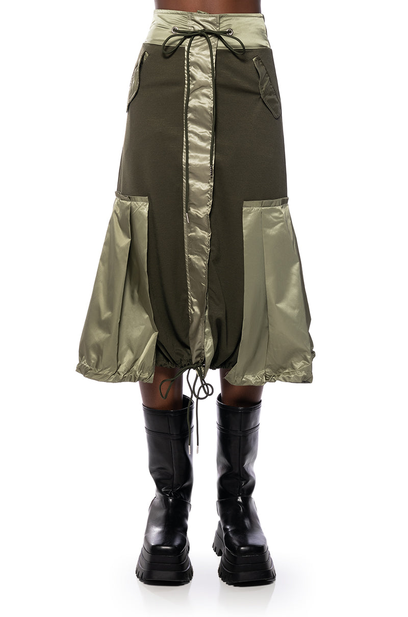 Full View Quincy Color Blocked Midi Skirt view 10